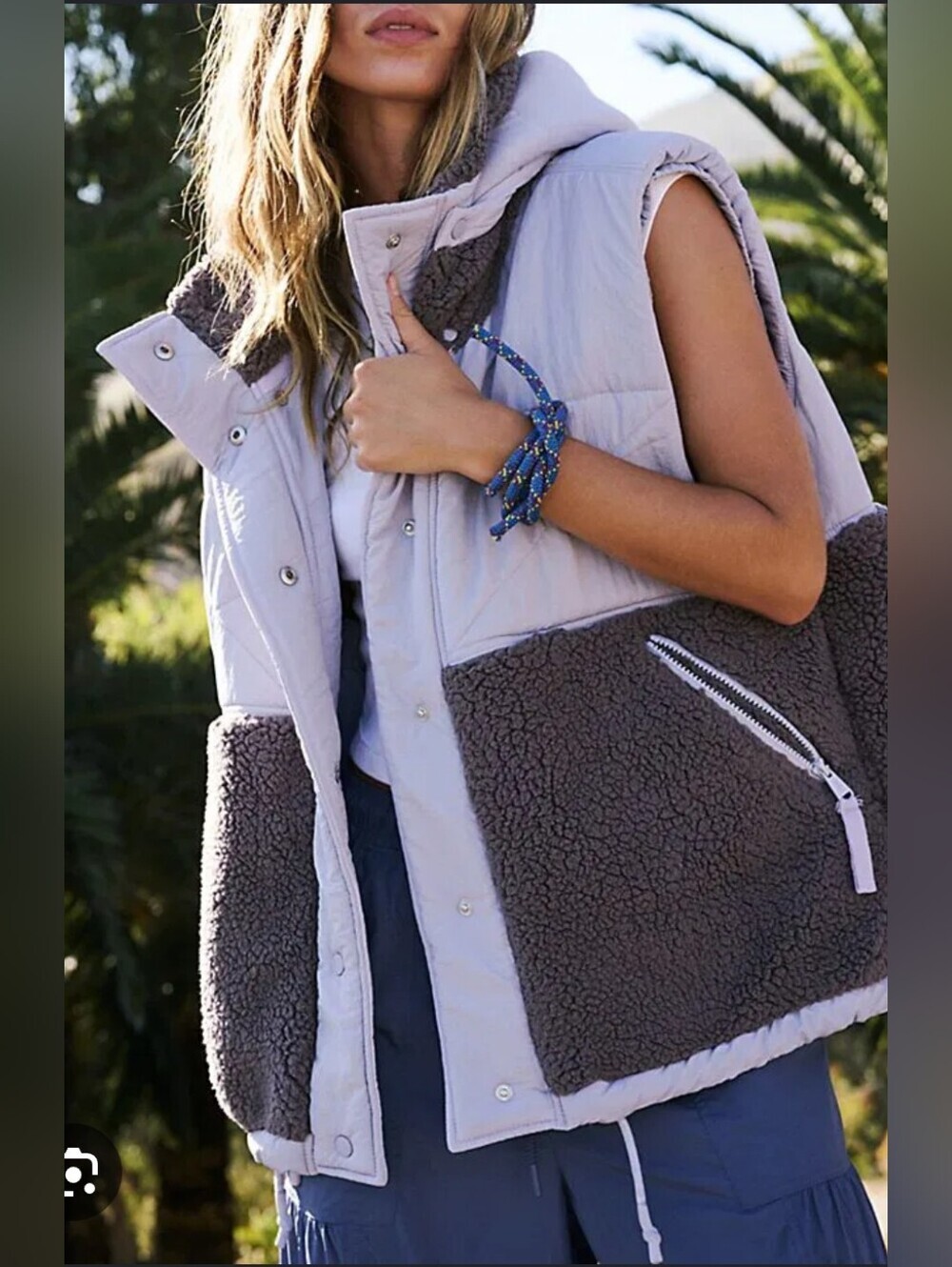 Free People Movement Avendure Waits Fleece Vest Sz S